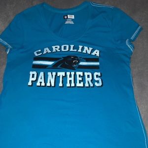 Carolina Panthers NFL Team Apparel Women’s Scoop Neck T Shirt size L
